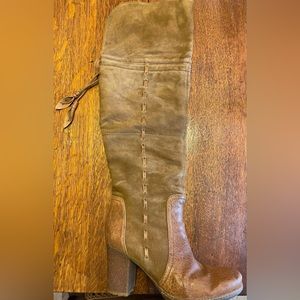 Naya Narubi Brown Suede & Leather Over Boots Women's Sz 6
